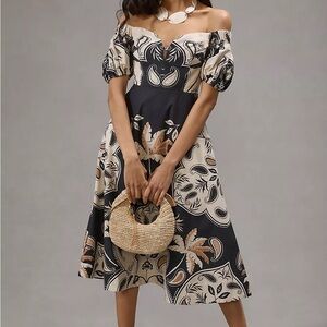 NWT Maeve Anthropologie Puff Sleeve Sweetheart Dress size 10p